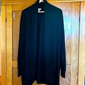 SWEATER WEATHER.  Ella Moss loose fit bllk sweater thigh length, XXLsome pilling